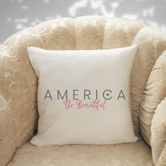 America the Beautiful Pillow Cover