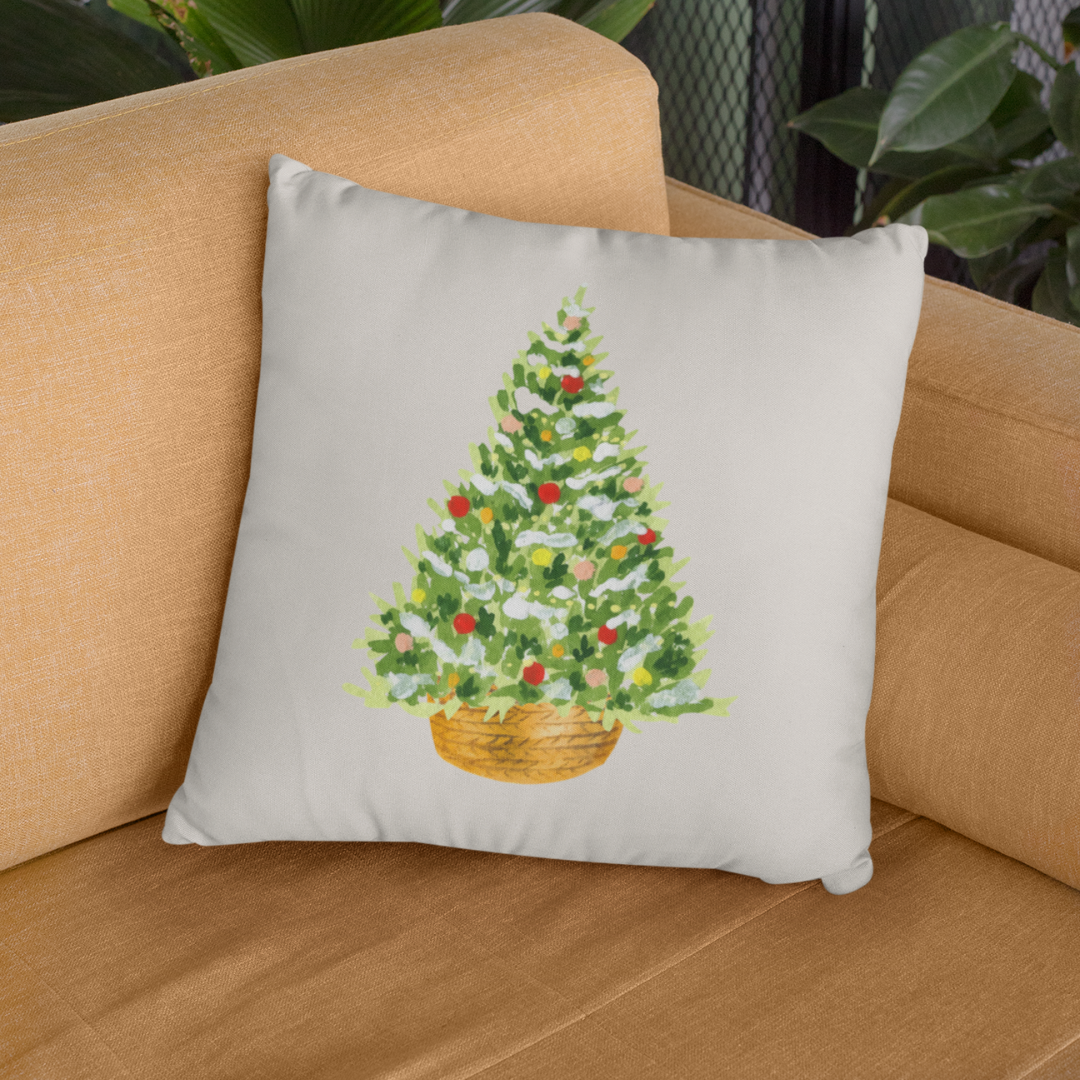 Basket Tree Pillow Cover