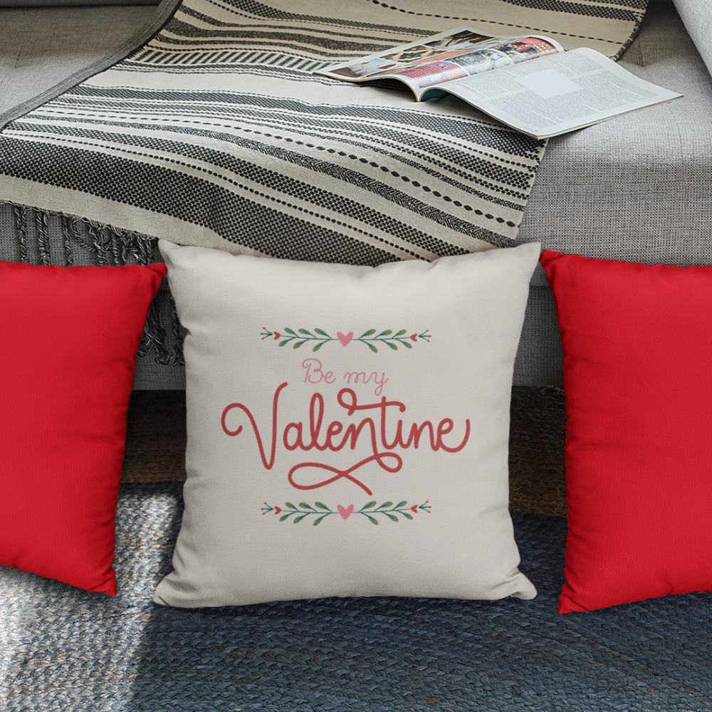 Be My Valentine Script Pillow Cover