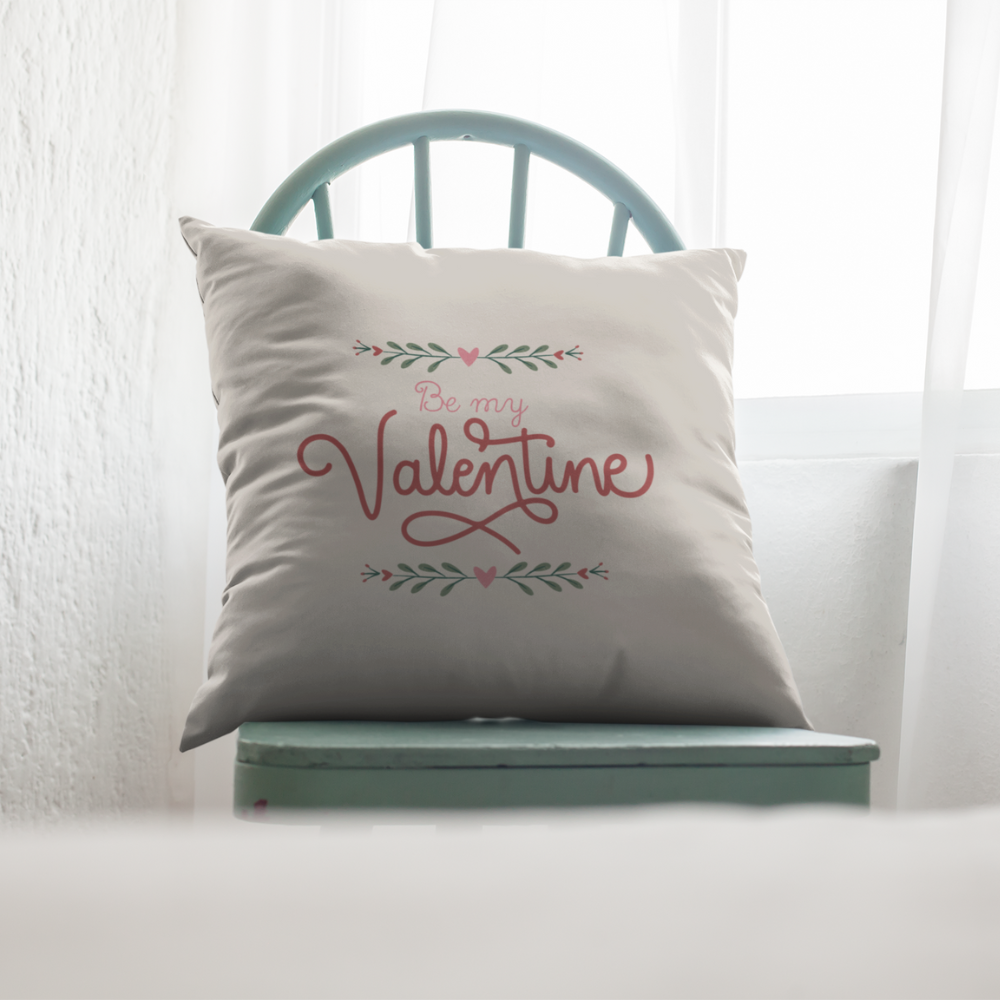 Be My Valentine Script Pillow Cover