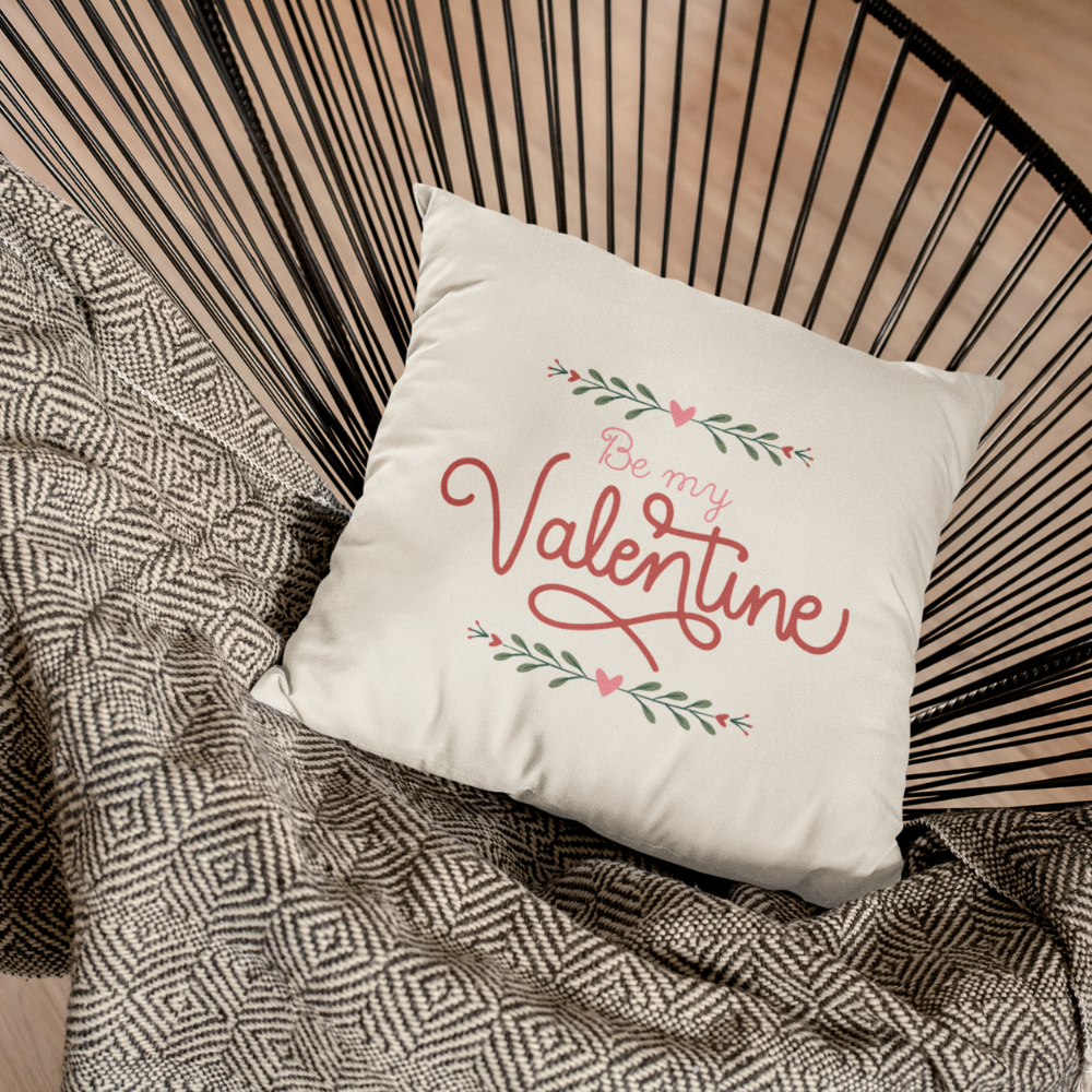 Be My Valentine Script Pillow Cover