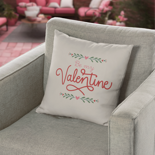 Be My Valentine Script Pillow Cover