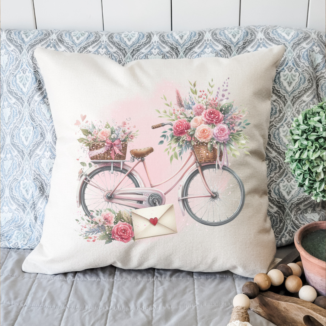 Bike Love Pillow Cover
