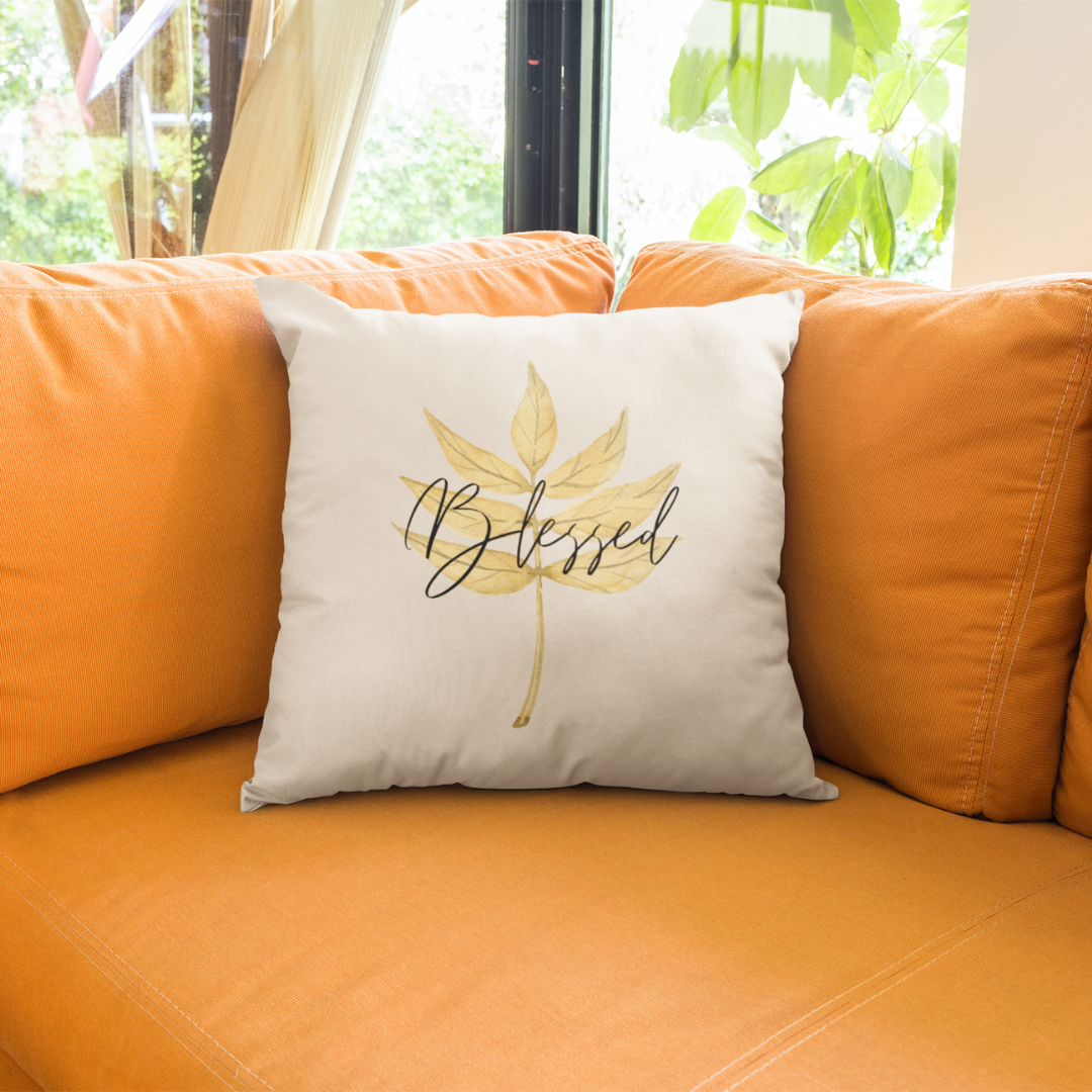 Blessed Leaf Pillow Cover