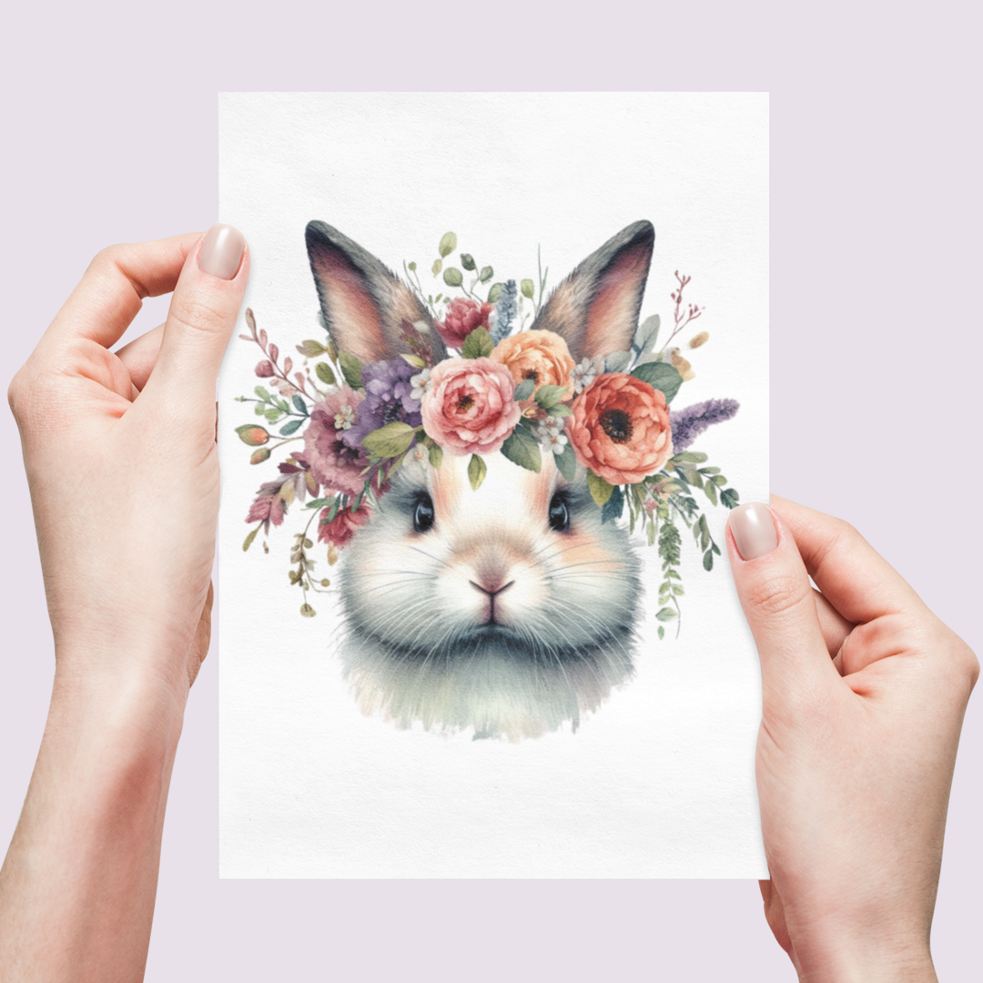 Bunny Floral Crown Digital Download