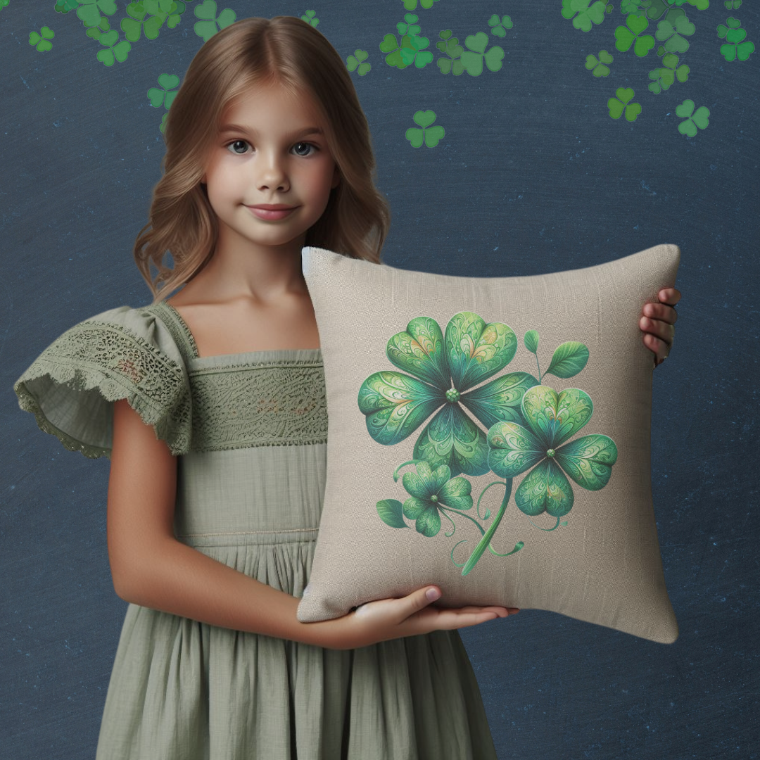 Carved Clover Pillow Cover