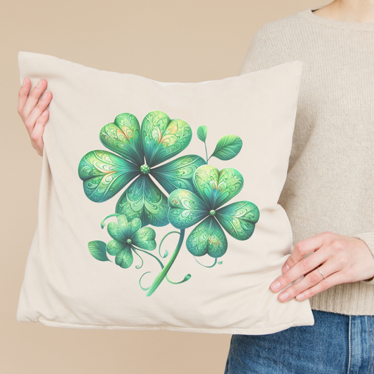 Carved Clover Pillow Cover