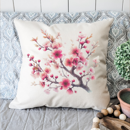 Cherry Blossom Branch Pillow Cover