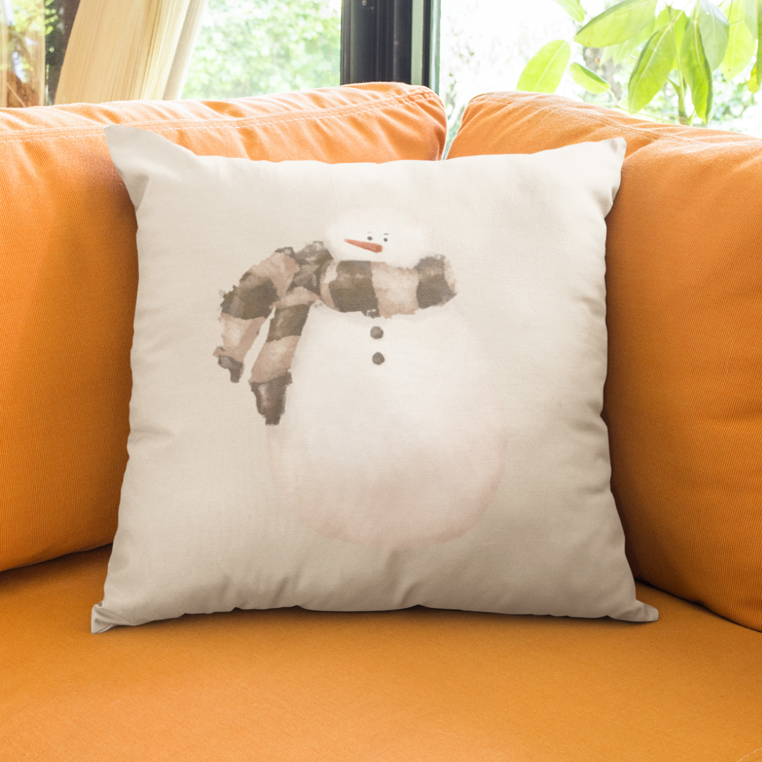 Fat Snowman Pillow Cover