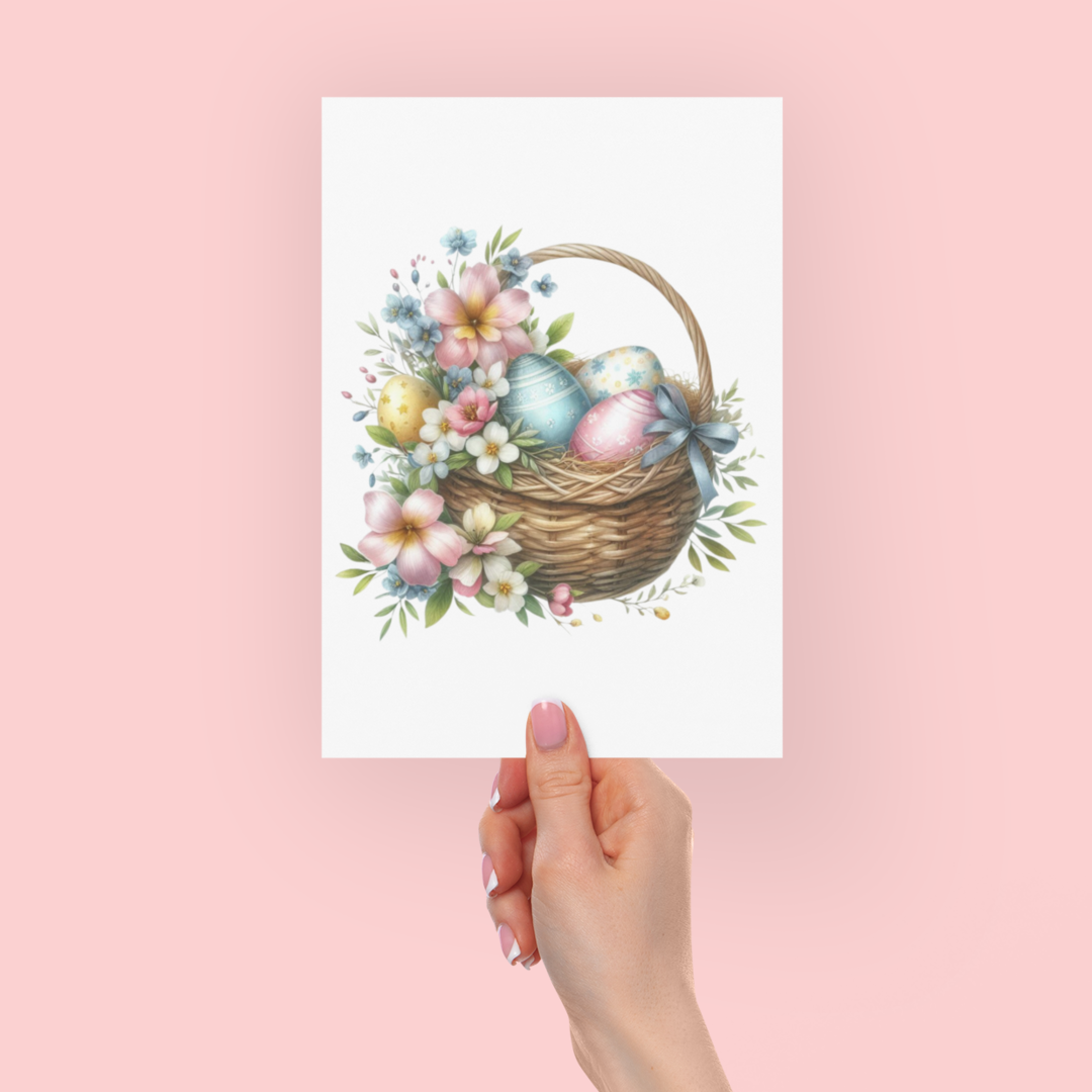 Floral Easter Basket Digital Download