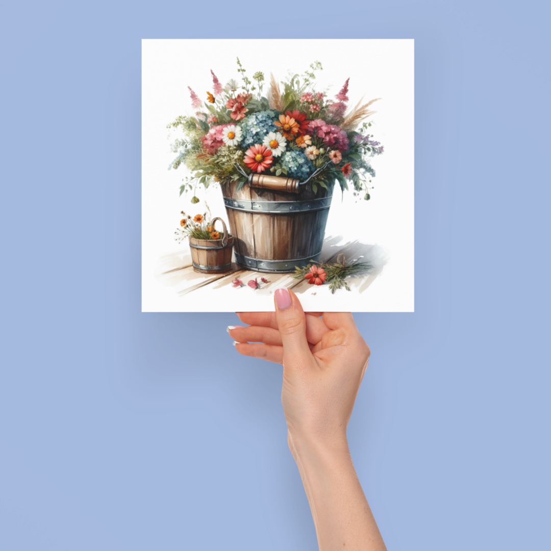 Flower Bucket Digital Download