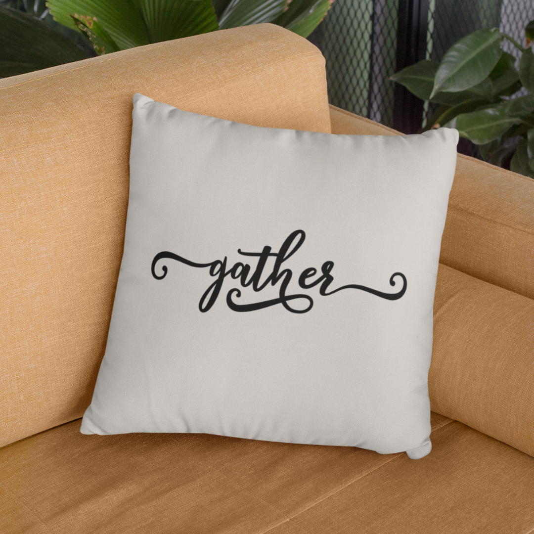 Gather Script Pillow Cover