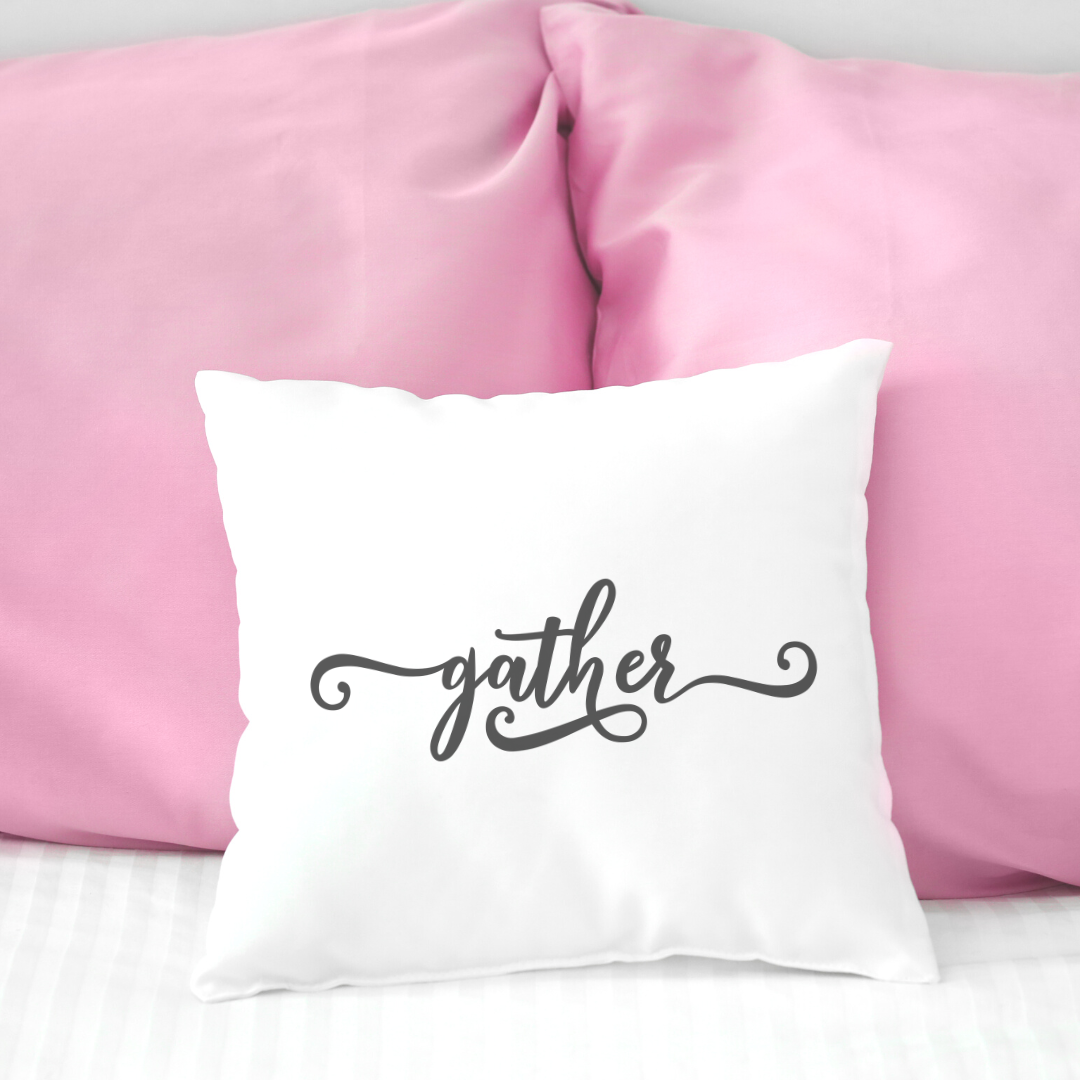 Gather Script Pillow Cover