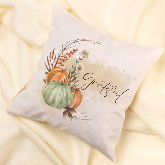 Grateful Pumpkins Pillow Cover