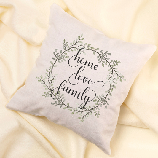 Home Love Family Pillow Cover