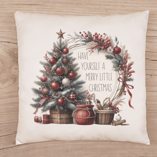 Merry Little Christmas Pillow Cover