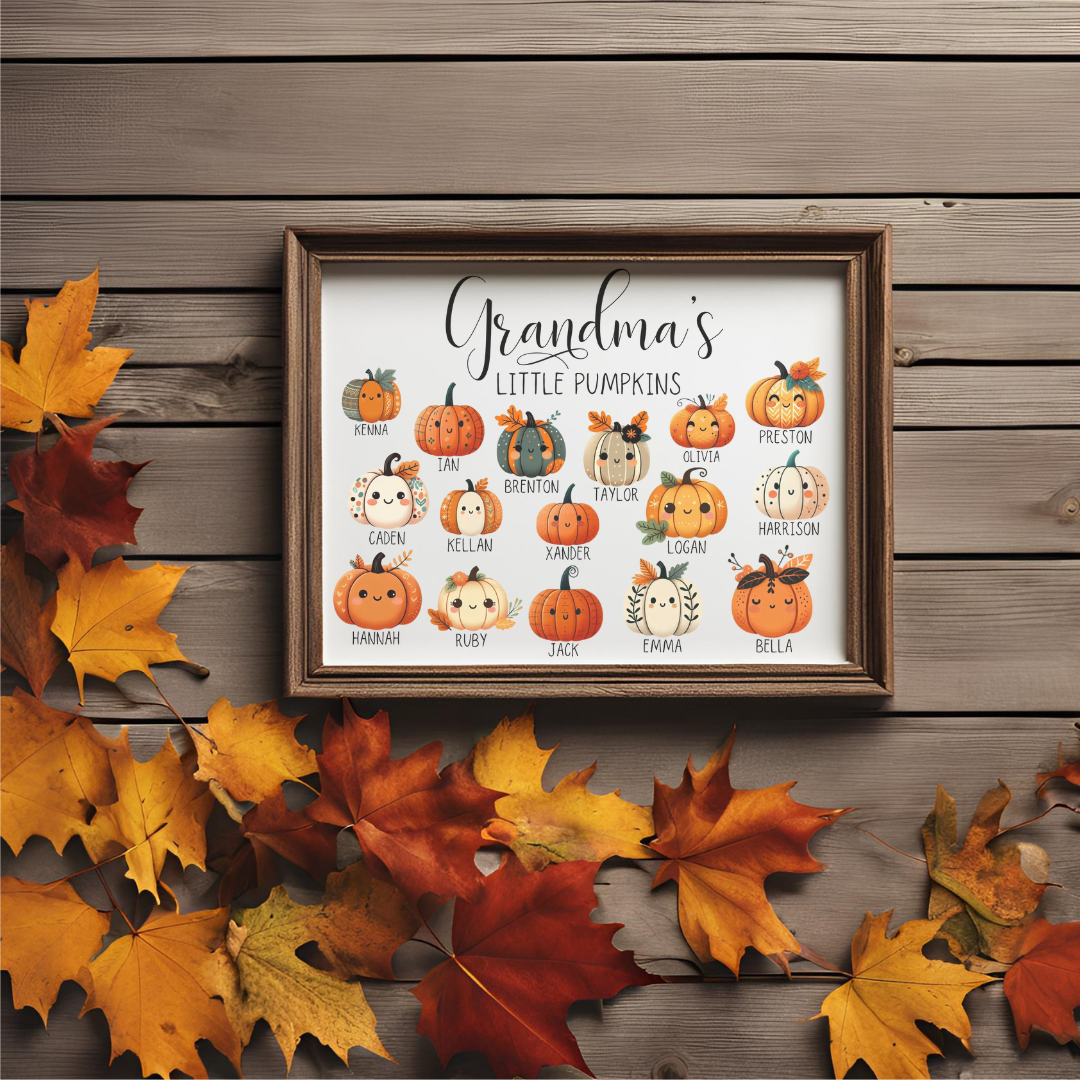 Personalized Grandma's Little Pumpkins Print