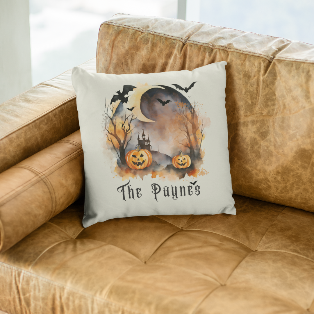 Personalized Spooky Scene Pillow Cover