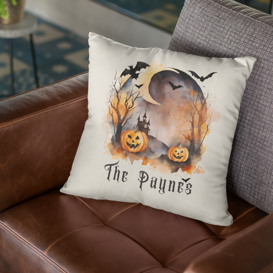 Personalized Spooky Scene Pillow Cover