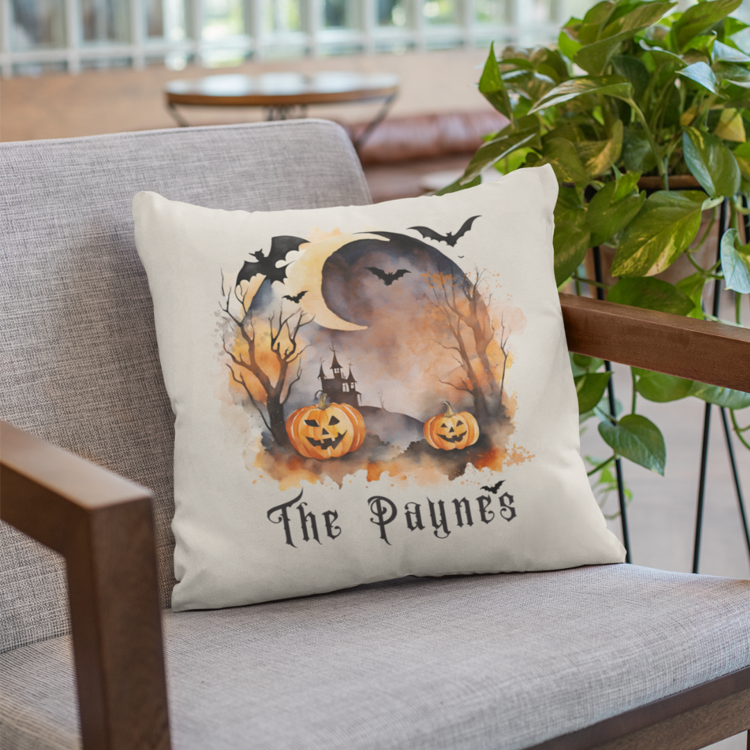 Personalized Spooky Scene Pillow Cover