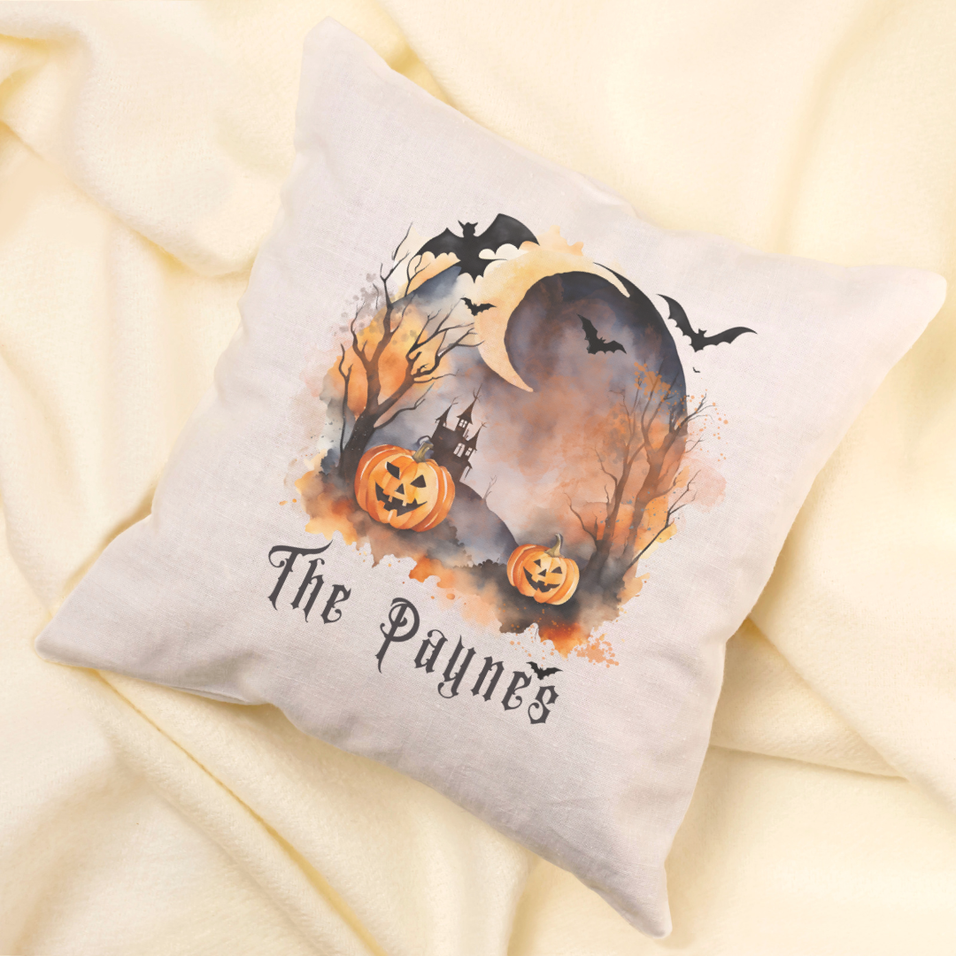 Personalized Spooky Scene Pillow Cover