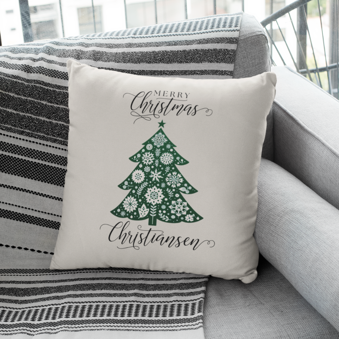 Personalized Tree Silhouette Pillow Cover