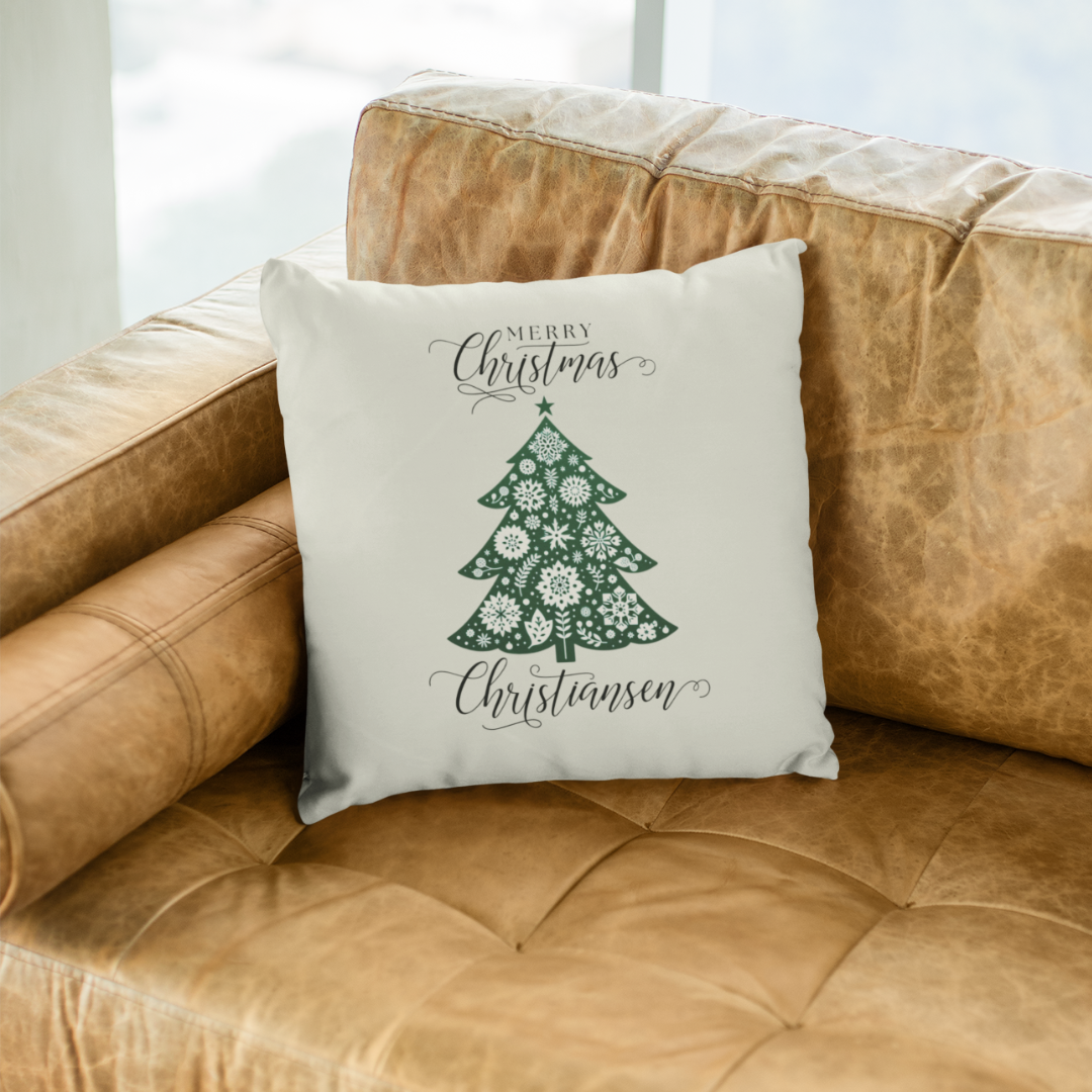 Personalized Tree Silhouette Pillow Cover