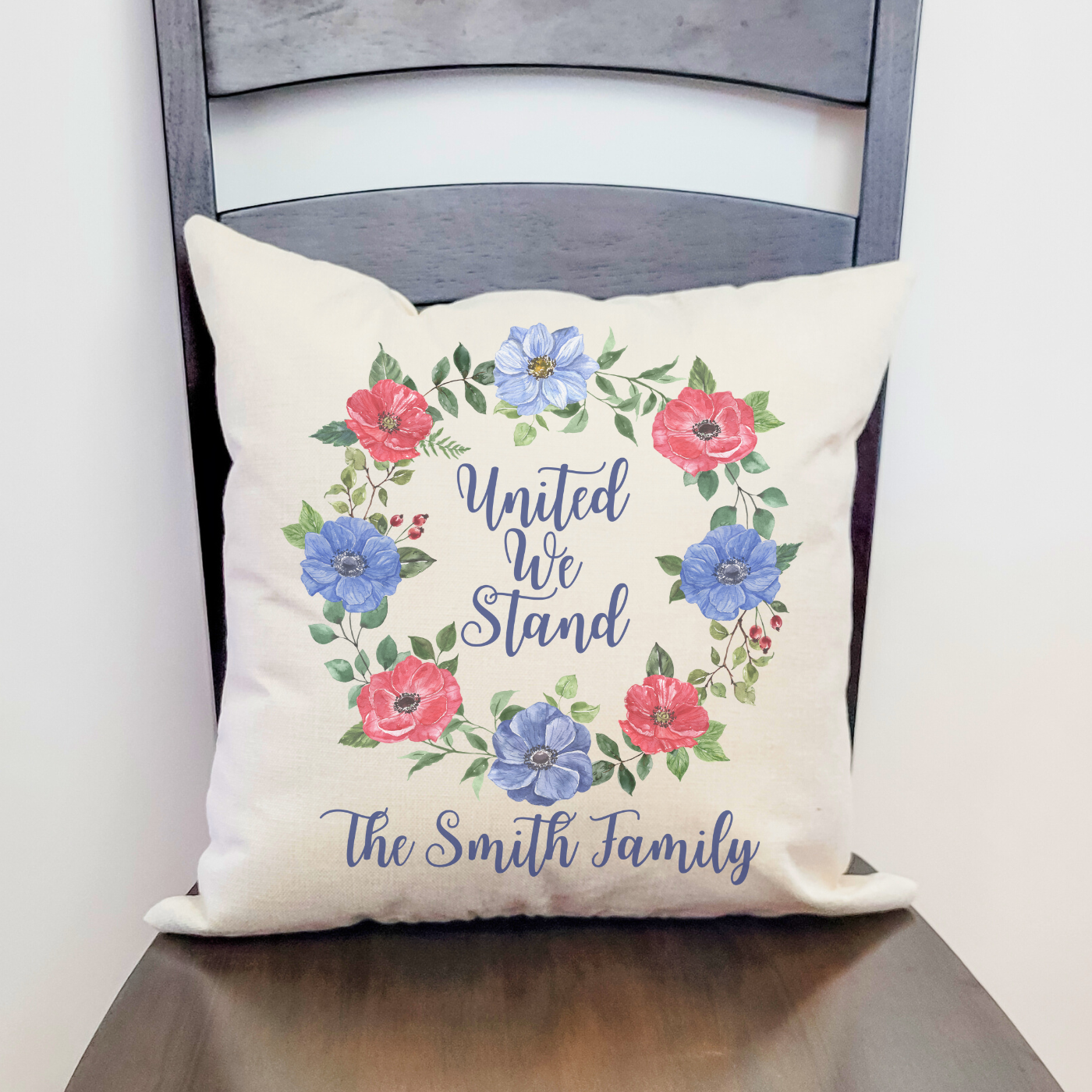 Personalized United We Stand Pillow Cover