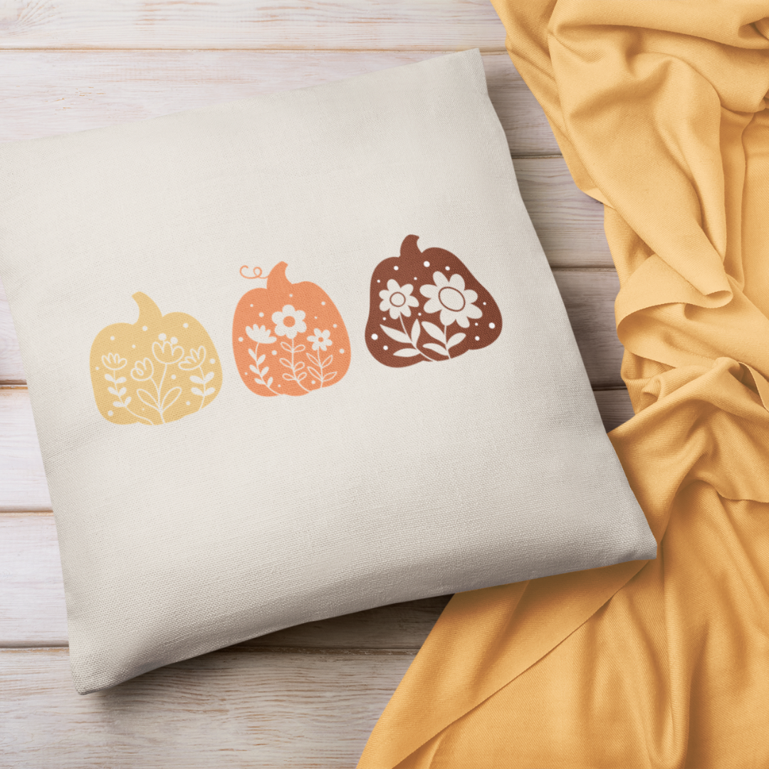 Pumpkin Doodles Pillow Cover