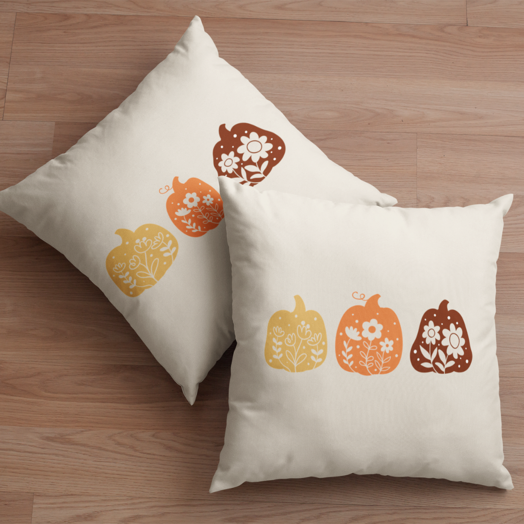 Pumpkin Doodles Pillow Cover