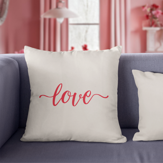 Red Love Pillow Cover