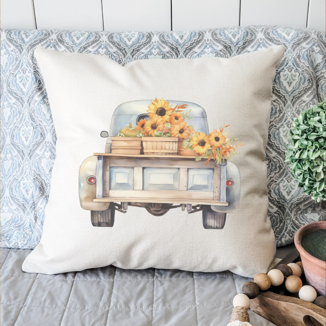 Sunflower Tailgate Pillow Cover