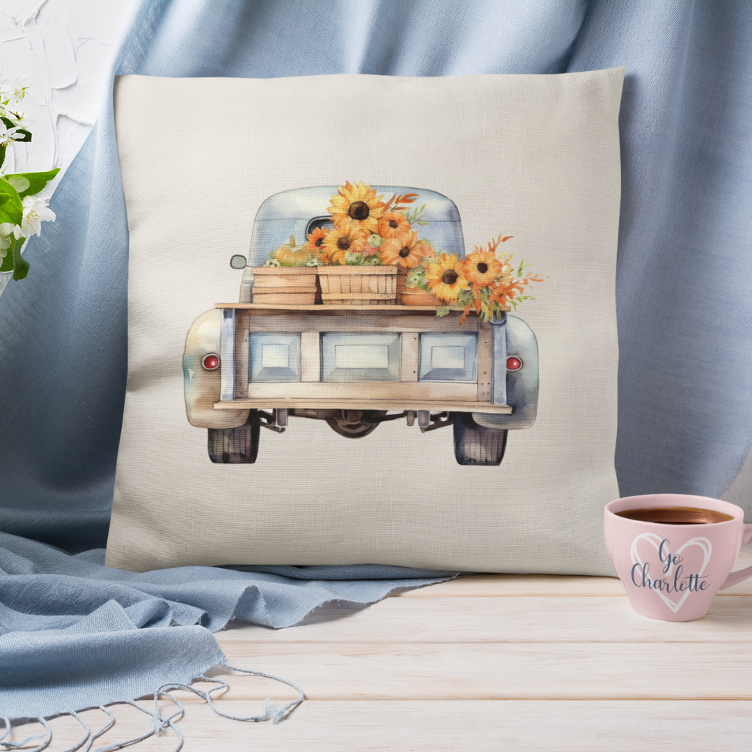 Sunflower Tailgate Pillow Cover