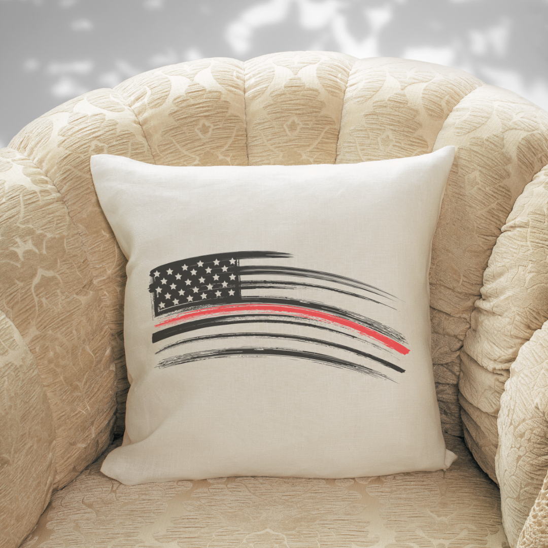 Thin Red Line Pillow Cover
