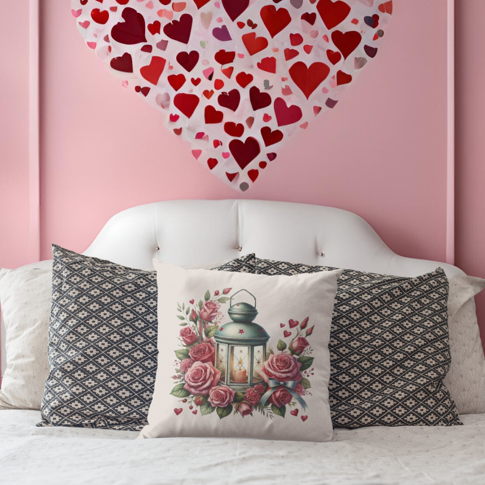 Valentine Lantern Pillow Cover