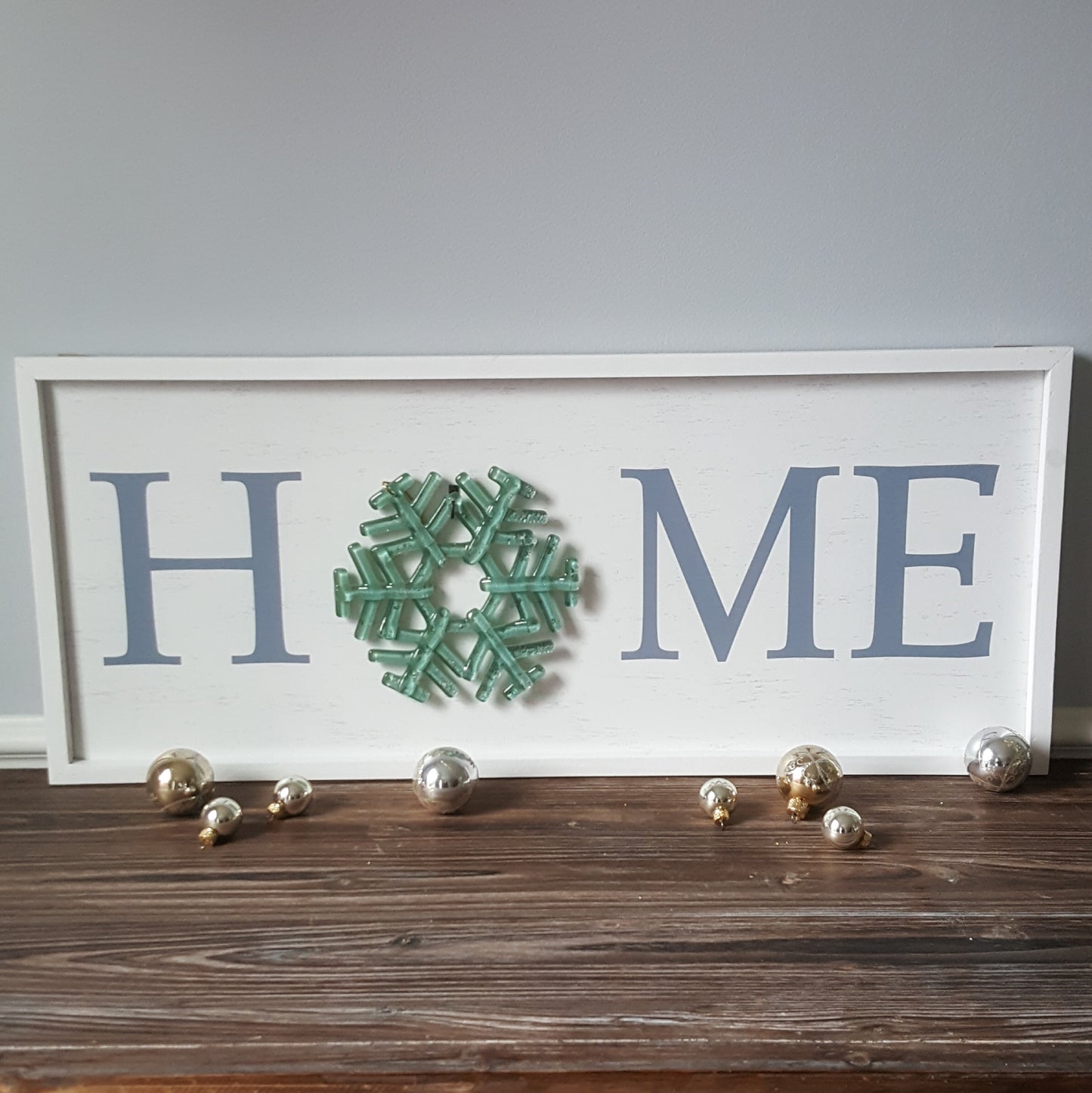 Large "Home" Sign with Wreath