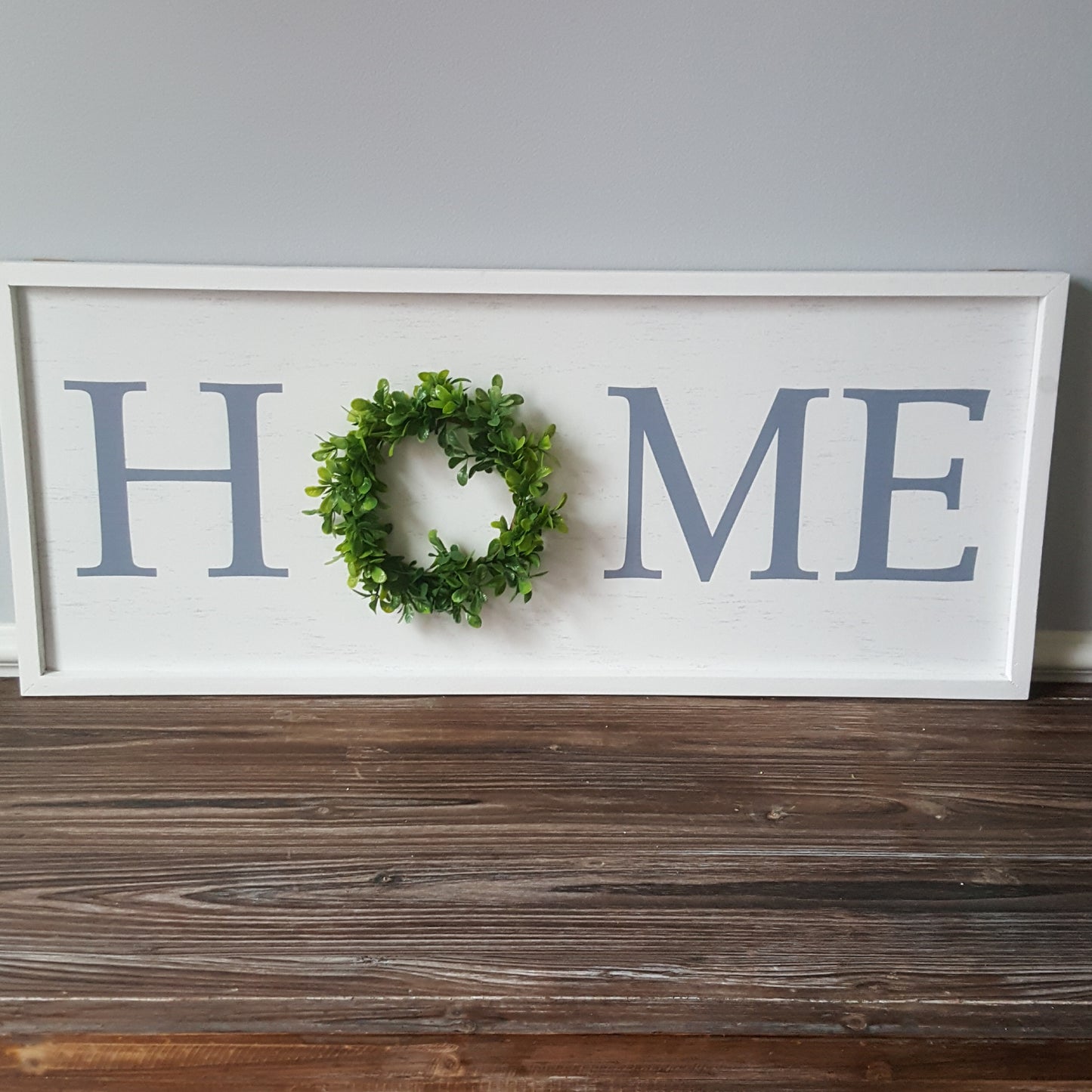 Large "Home" Sign with Wreath