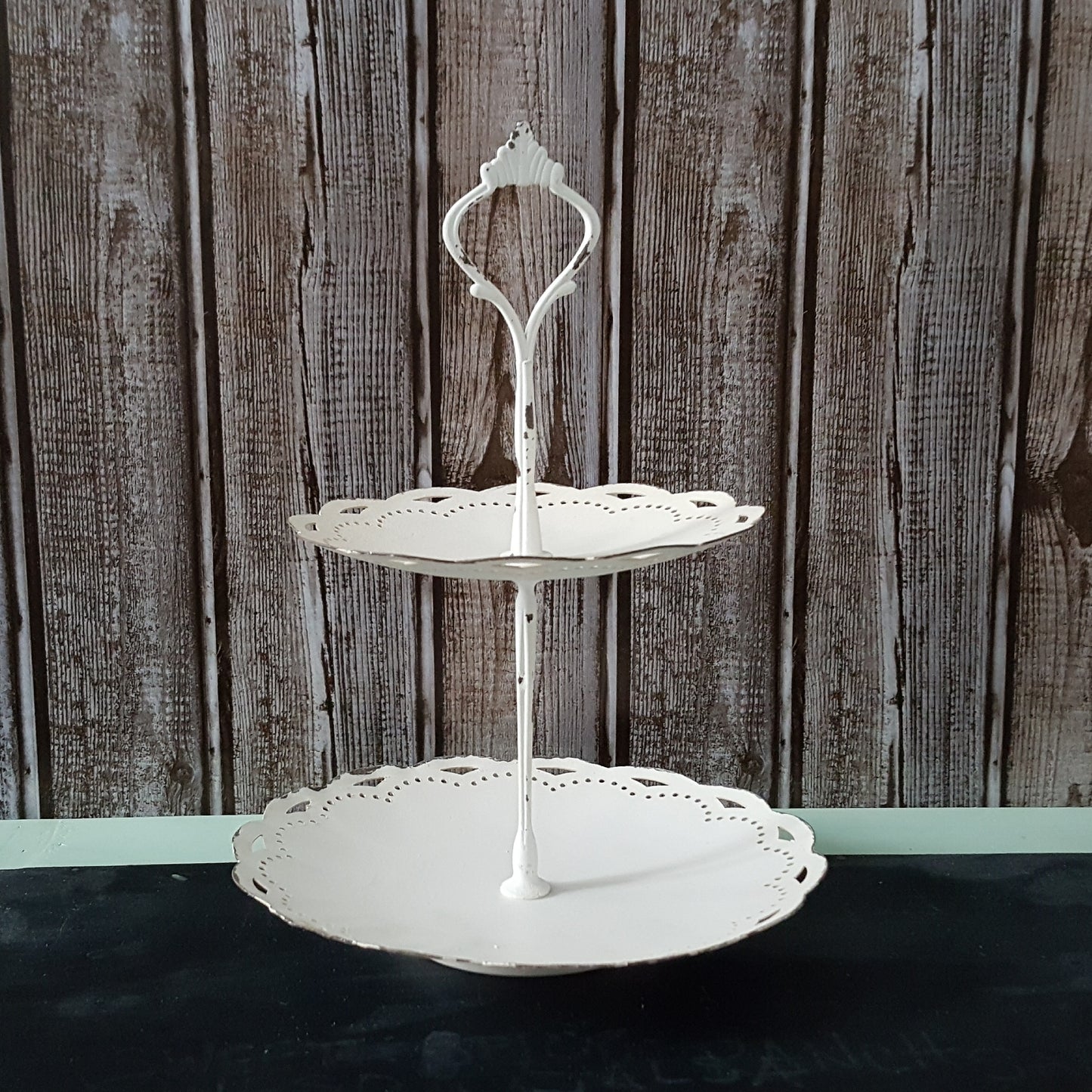 Two Tiered Scalloped Tray