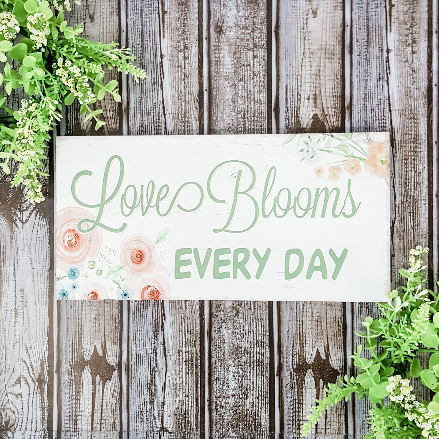 Love Blooms Every Day Box Sign