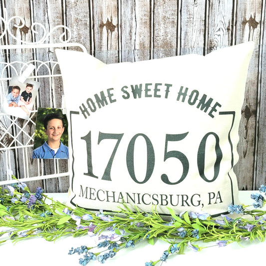 Personalized Home Sweet Home Zip Code Pillow Covers