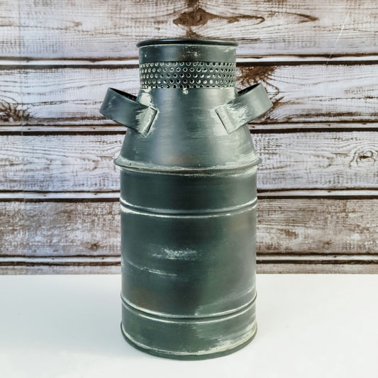 Aged Gray Milk Can