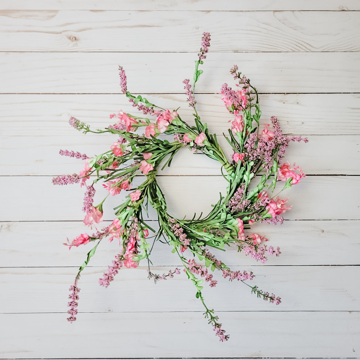 Pink Larkspur Mini Wreath