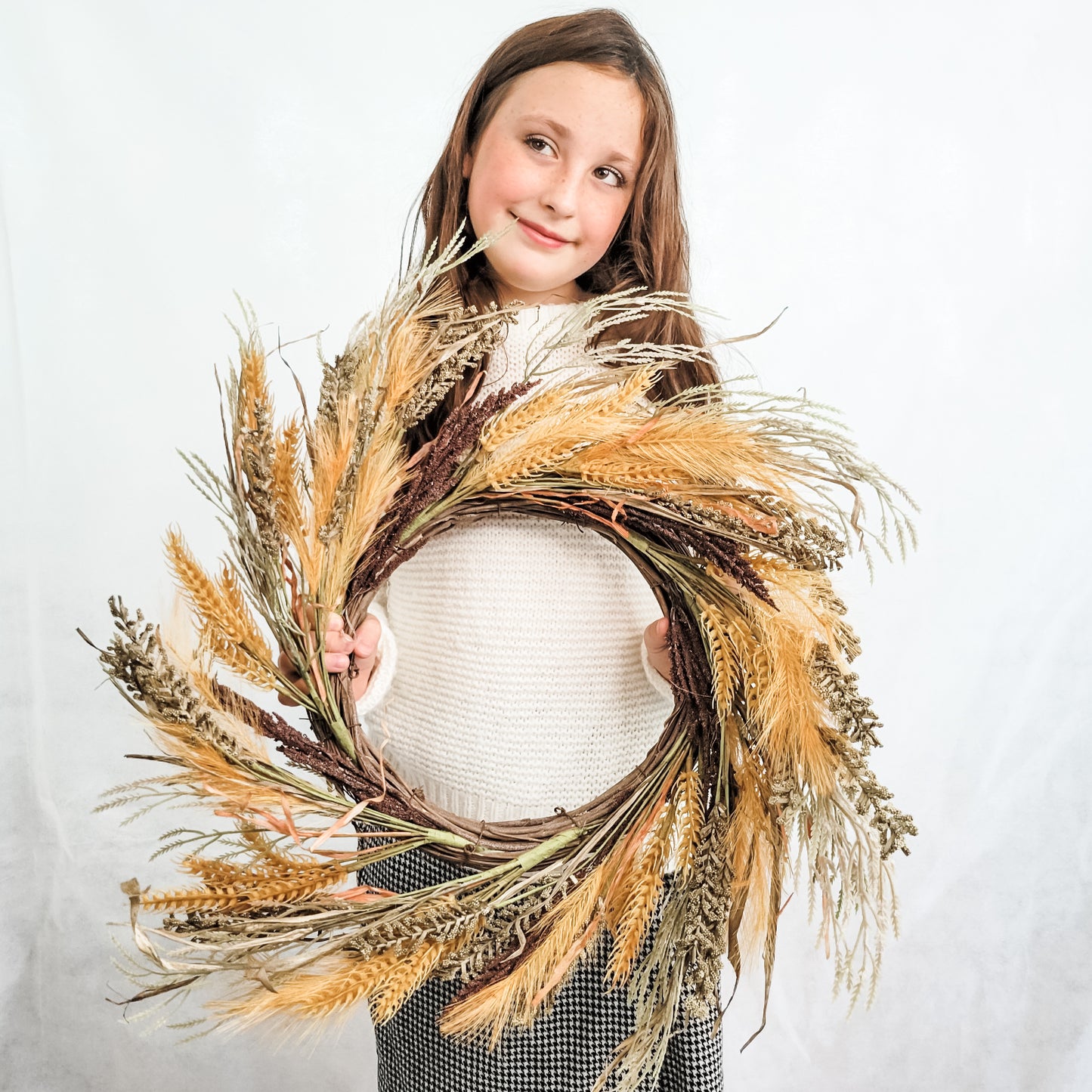 Wheat and Fall Grasses Wreath