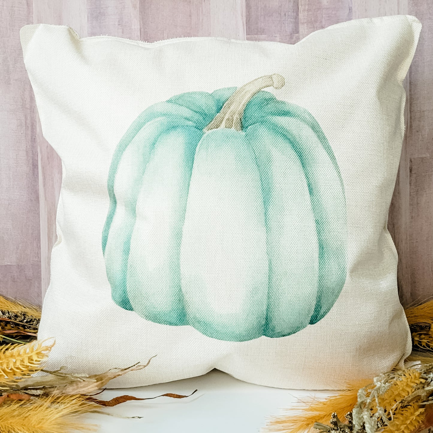 Blue Pumpkin Pillow Cover