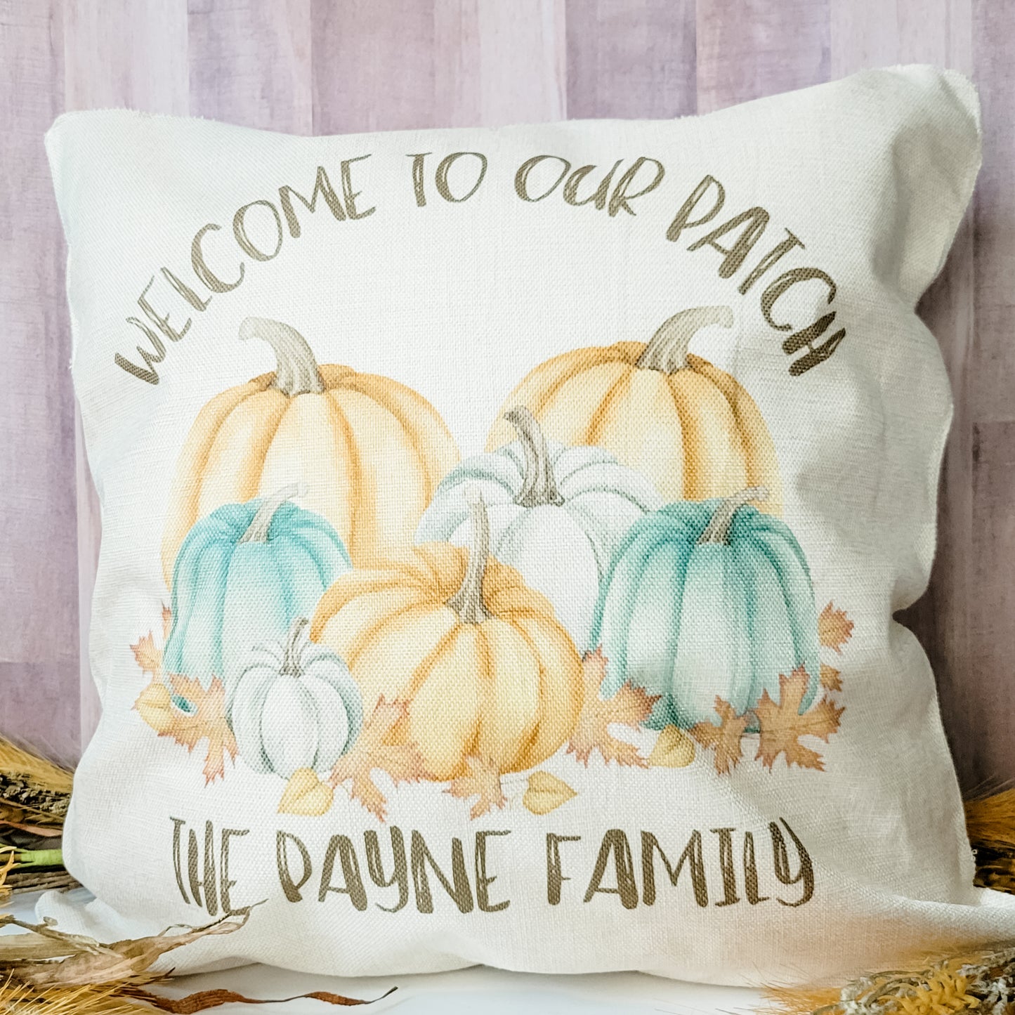 Welcome to Our Patch Personalized Pillow Cover