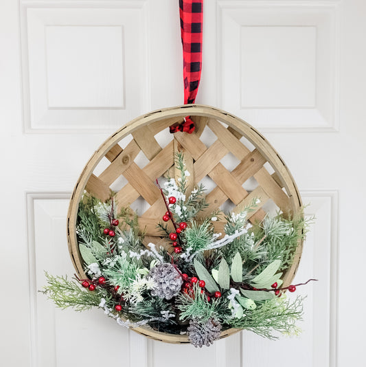 Christmas Basket Wreath