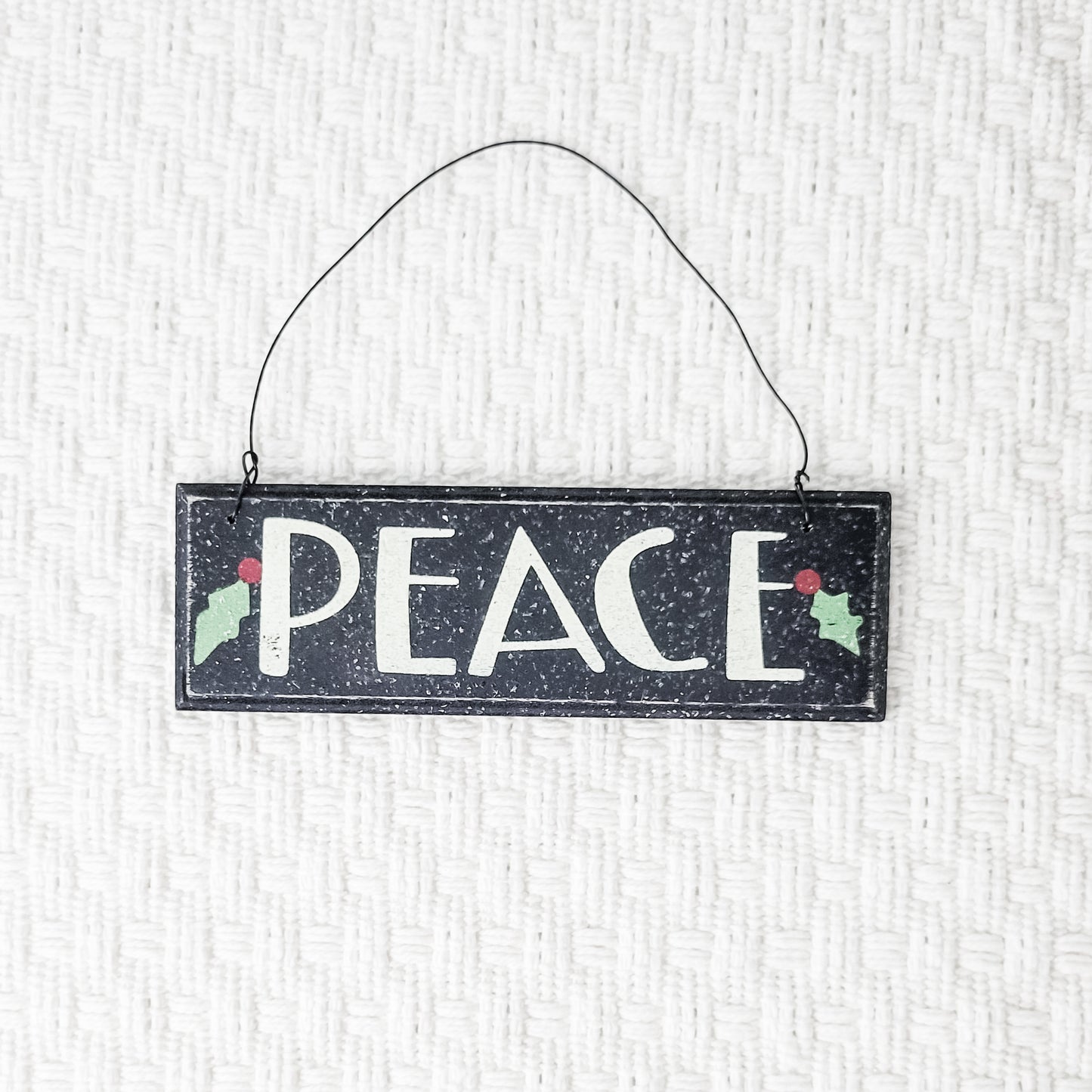 Peace Wood Plaque Ornament