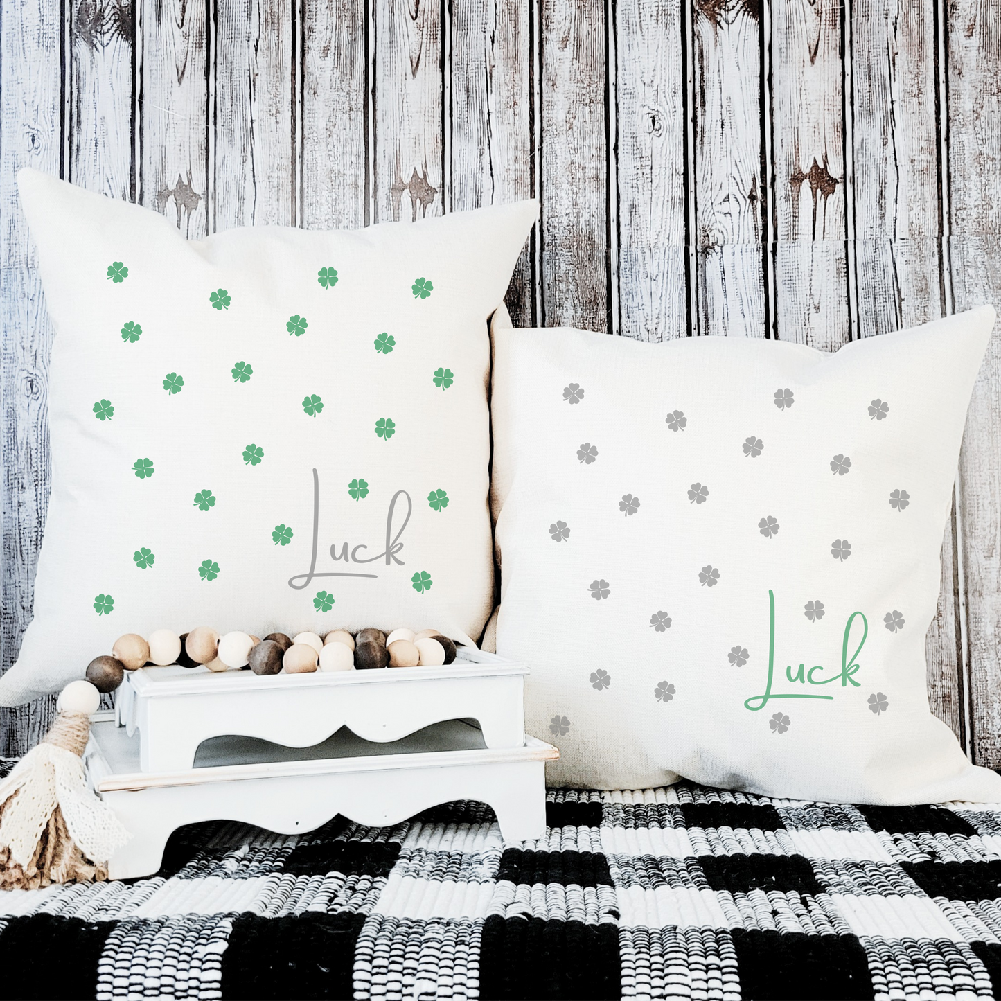 Luck in Green Pillow Cover