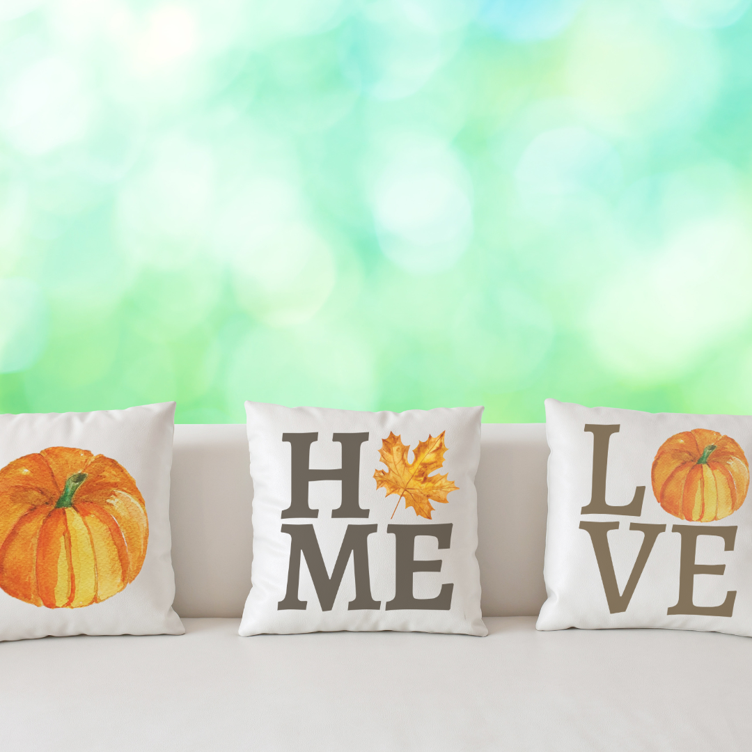 Home Leaf Pillow Cover