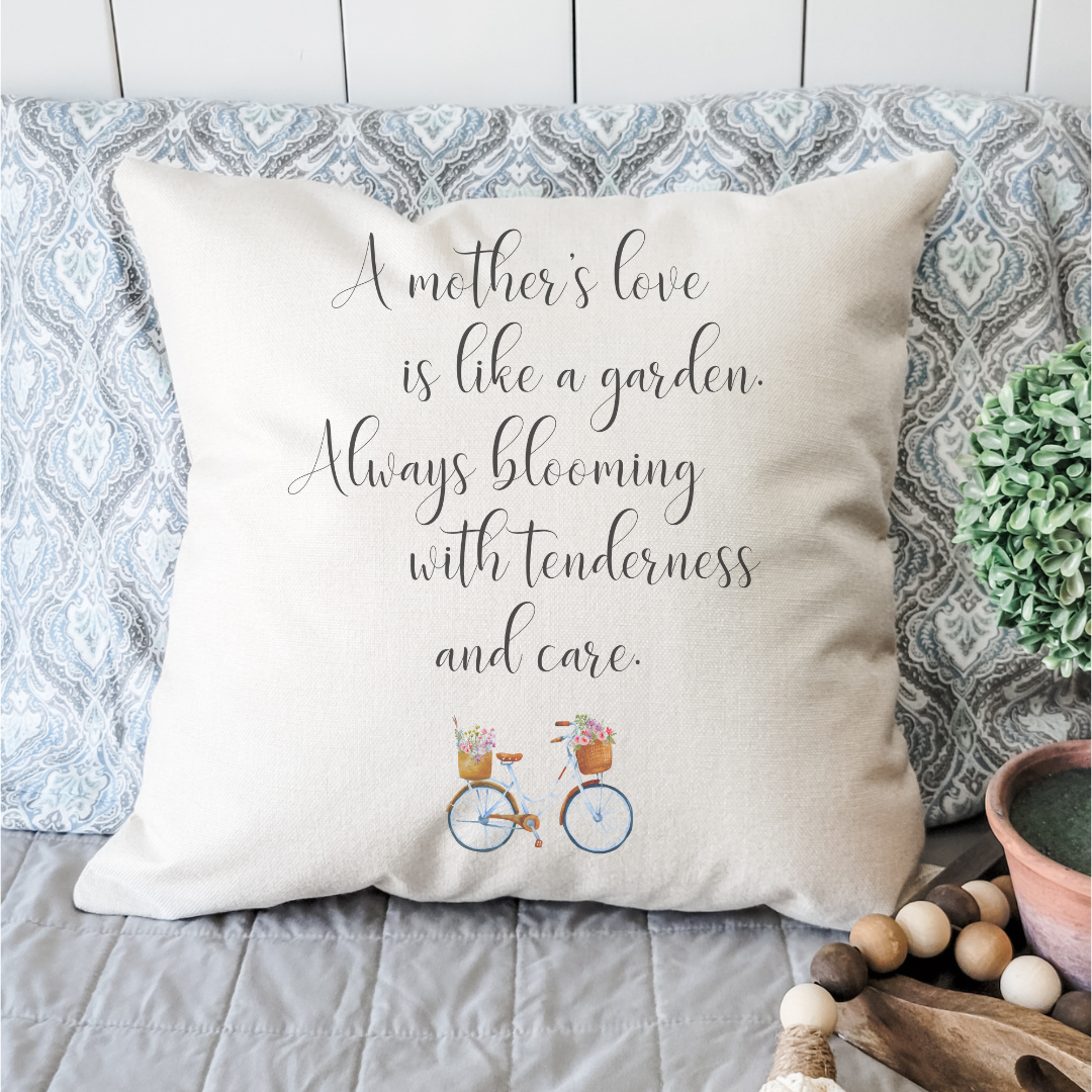 A Mother's Love Garden Pillow Cover